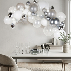 Silver DIY Garland Balloons Kit 66pcs