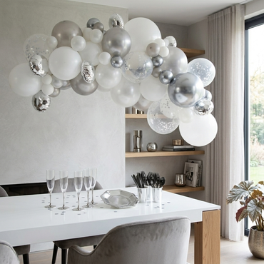 Silver DIY Garland Balloons Kit 66pcs