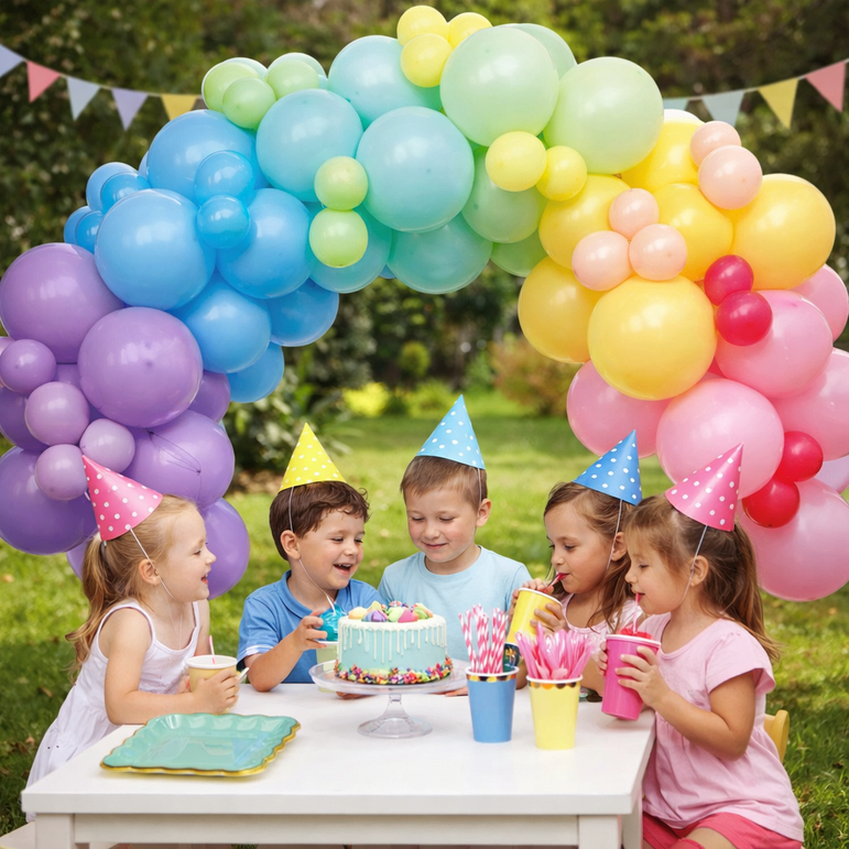 Pastel Multicolor DIY Garland Balloon Kit 4m, 48pcs