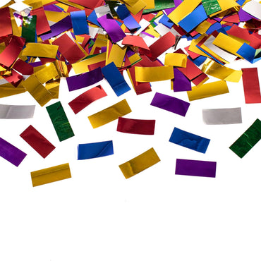 Multicolour Confetti Rectangular Cannons Foil 60cm