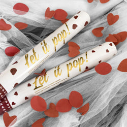 Confetti Cannon Rose Petals Red Round Paper 40cm