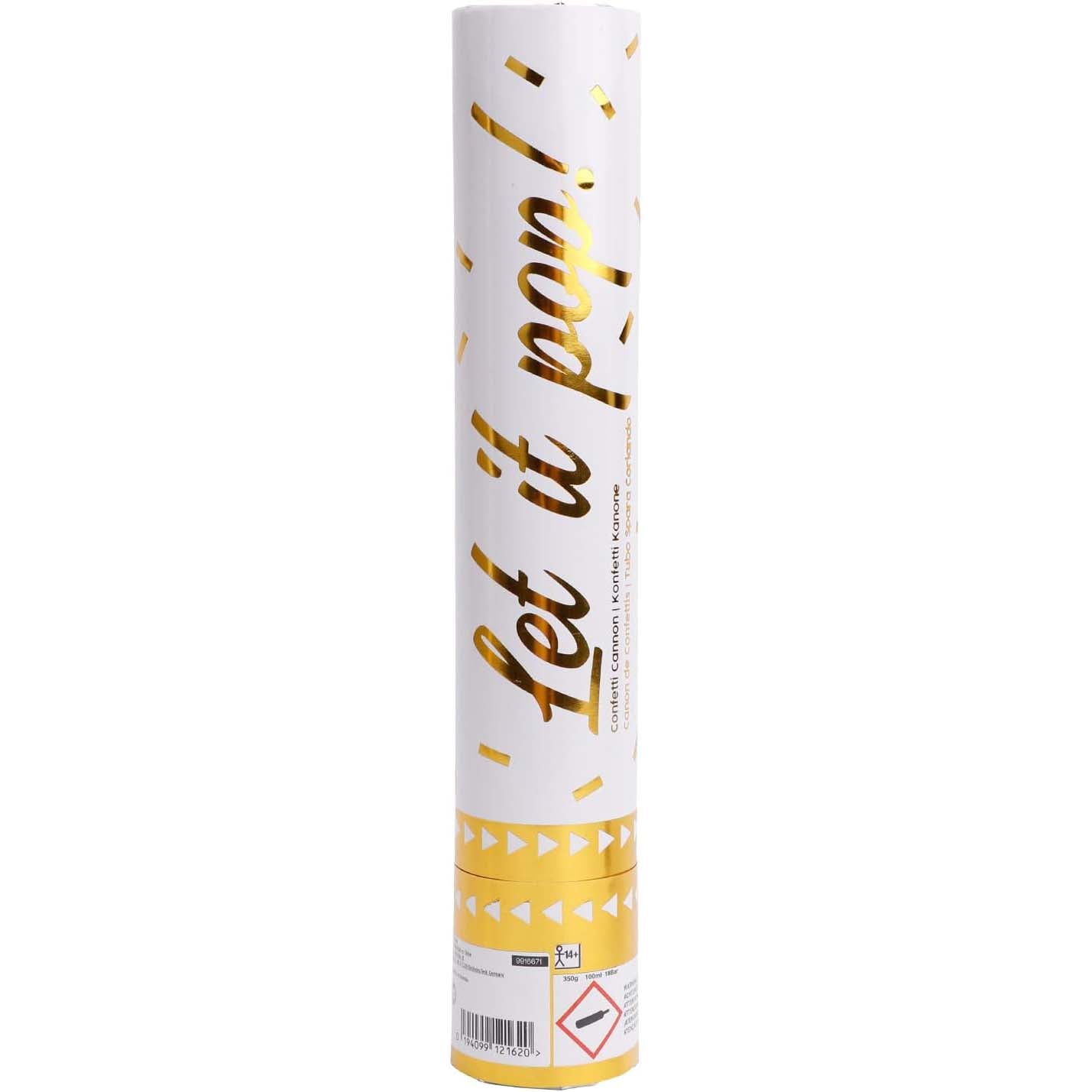 Gold Confetti Cannons Foil 28cm