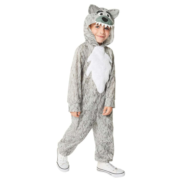Child Wolf Onesie Dress-Up Costume