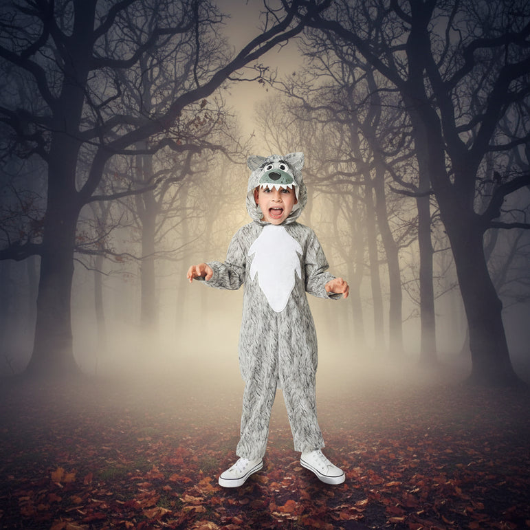 Child Wolf Onesie Dress-Up Costume