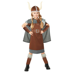 Child Viking Warrior Queen Dress-Up Costume