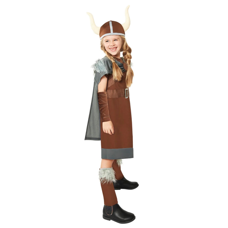 Child Viking Warrior Queen Dress-Up Costume