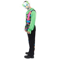 Adult Funhouse Neon Clown Man Costume