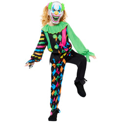 Child Funhouse Horror Clown Glow in the Dark Costume