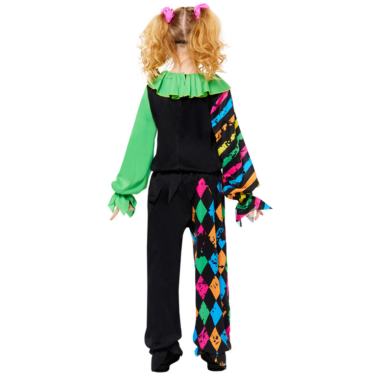 Child Funhouse Horror Clown Glow in the Dark Costume