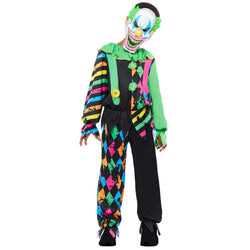 Child Funhouse Horror Clown Glow in the Dark Costume