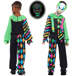 Child Funhouse Horror Clown Glow in the Dark Costume