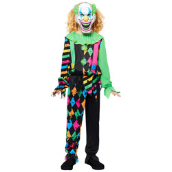Child Funhouse Horror Clown Glow in the Dark Costume