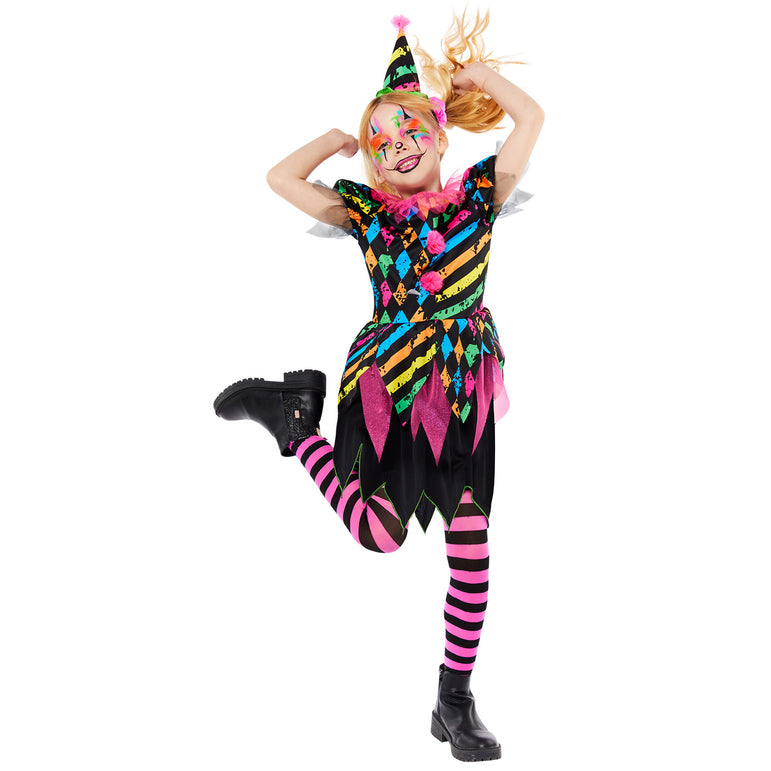 Child Funhouse Horror Clown Girl Costume