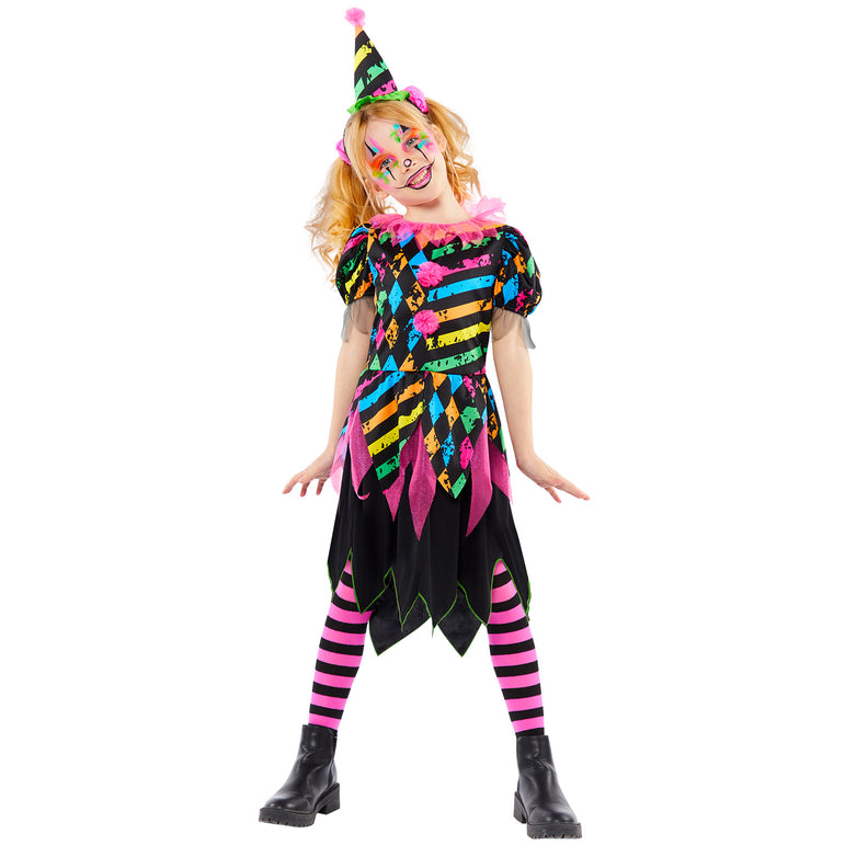 Child Funhouse Horror Clown Girl Costume