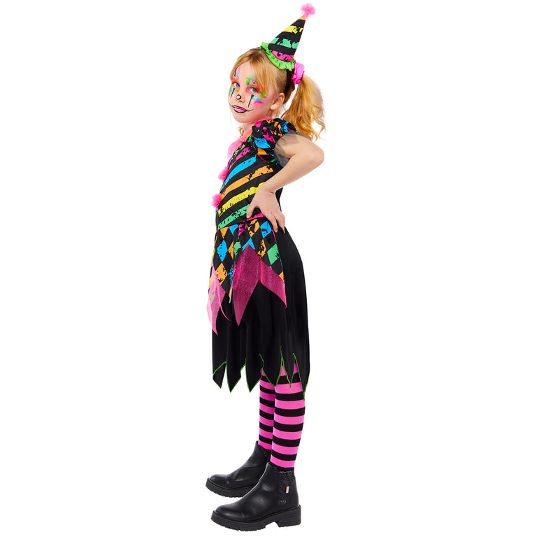 Child Funhouse Horror Clown Girl Costume