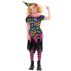 Child Funhouse Horror Clown Girl Costume