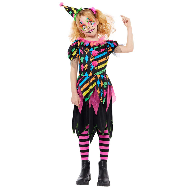 Child Funhouse Horror Clown Girl Costume