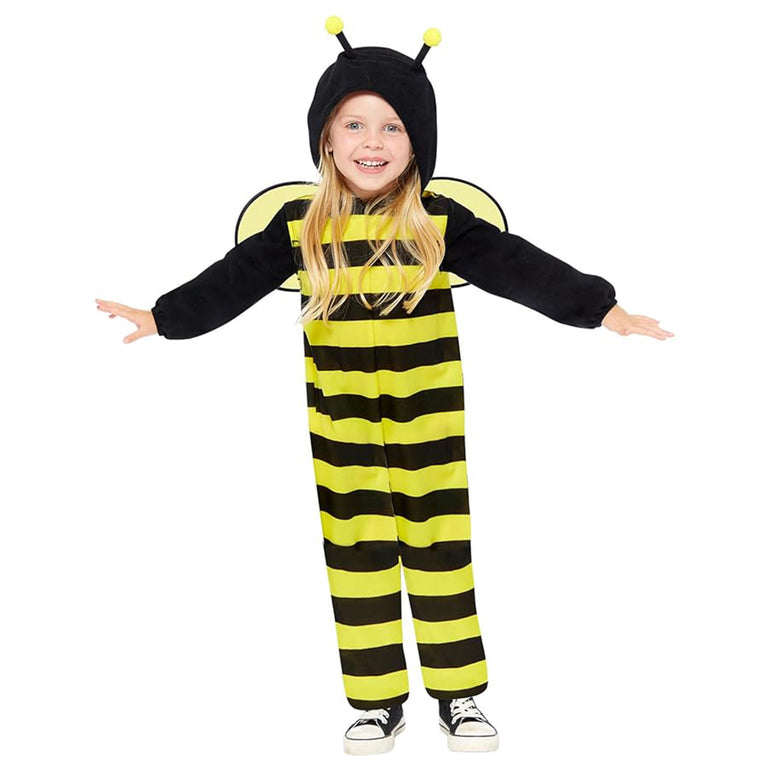 Child Unisex Bee Fleece Hooded Onesie