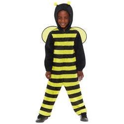 Child Unisex Bee Fleece Hooded Onesie