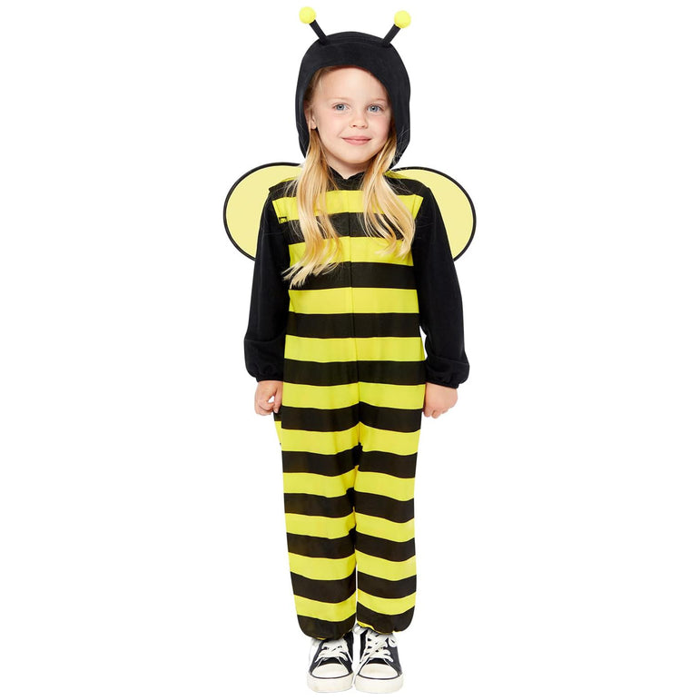 Child Unisex Bee Fleece Hooded Onesie