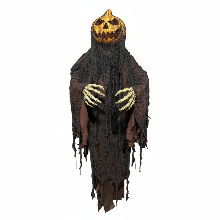 Halloween Animatronic Hanging Pumpkin Man Decoration