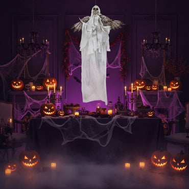 Halloween Hanging Evil Angel Skeleton with Wings Decoration