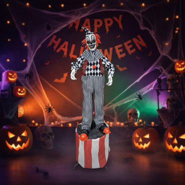 Halloween Animatronic Standing Witch on Stage Decoration
