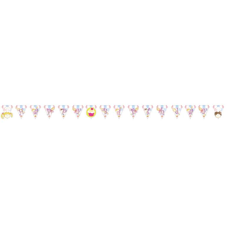 Little Cooks Birthday Pennant Banner 90cm x 16cm
