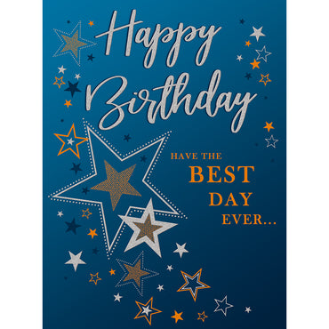Birthday Star Male Greeting Card