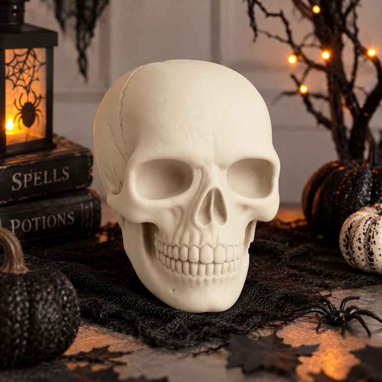 Skull Ivory Decoration 17 x 17 x 24 cm