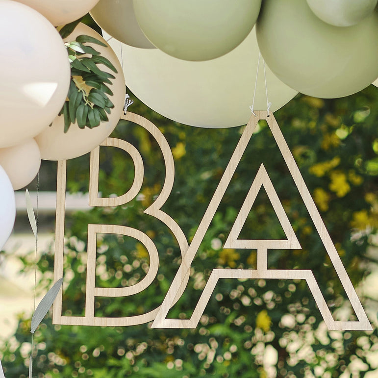 Botanical Baby Wooden Baby Hanging Decoration