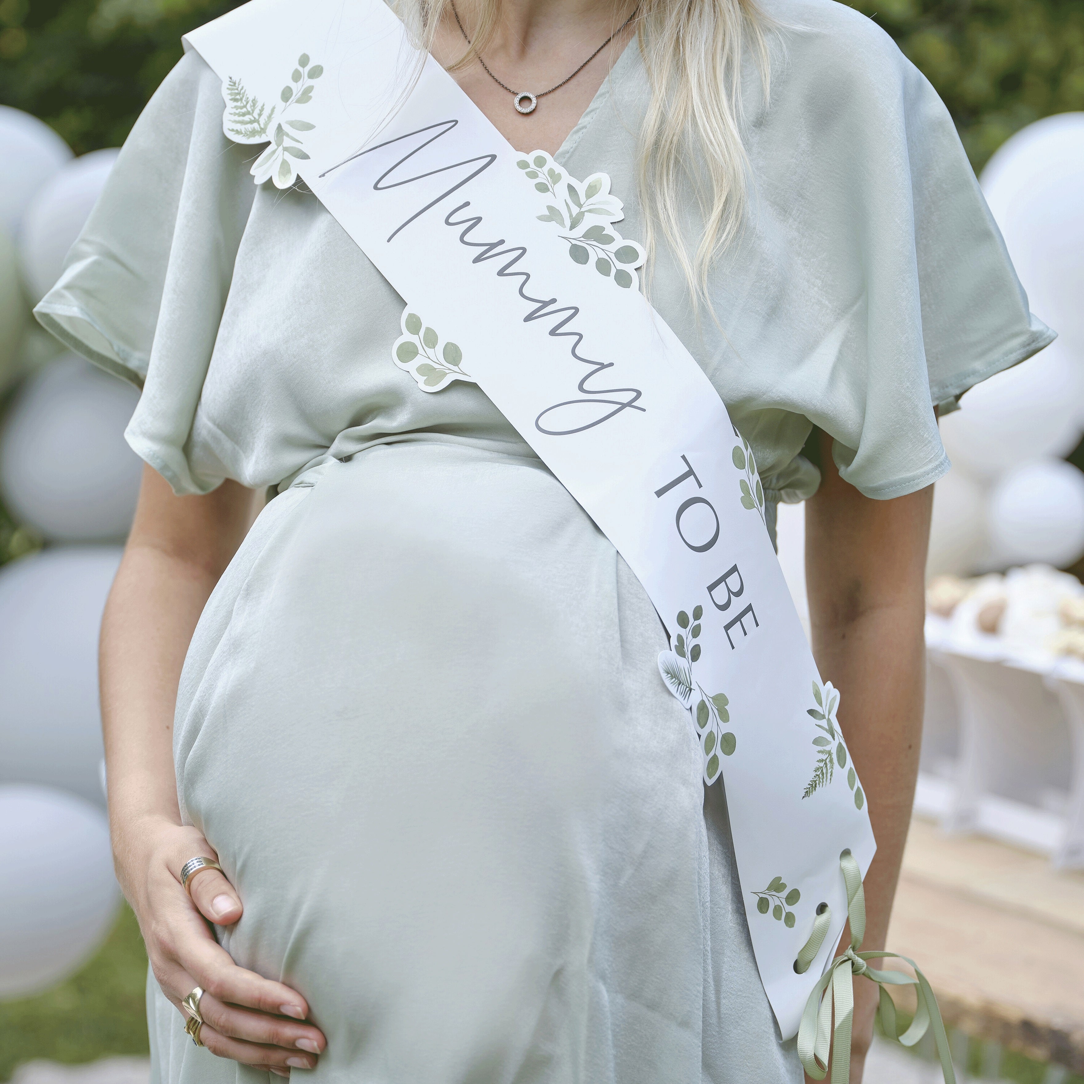 Botanical Mummy To Be Baby Shower Sash