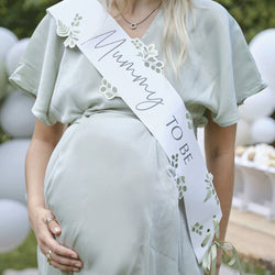 Botanical Mummy To Be Baby Shower Sash