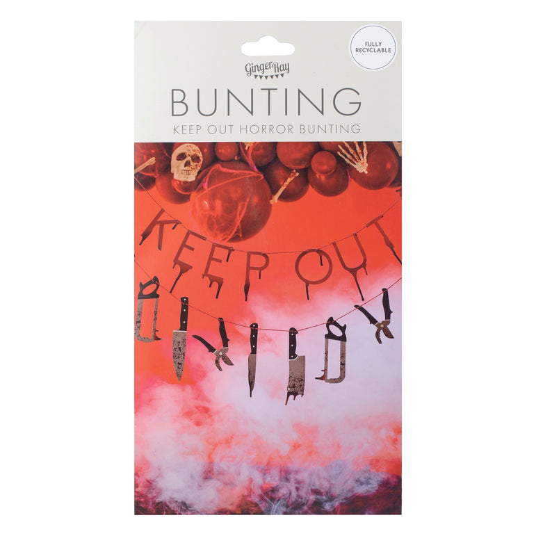 Halloween Keep Out Bunting Banner 1.5m