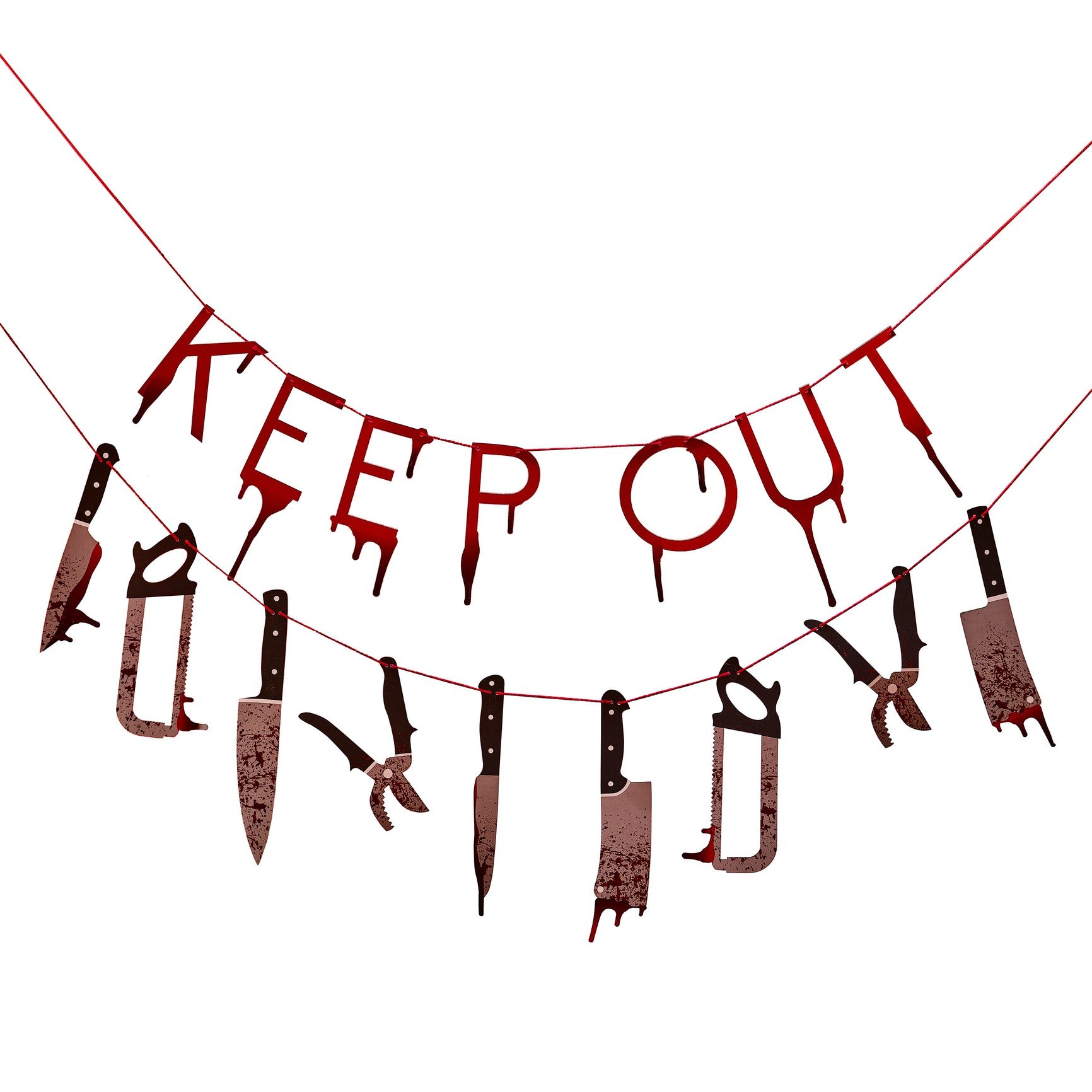 Halloween Keep Out Bunting Banner 1.5m