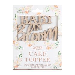 Baby in Bloom Wooden Cake Topper