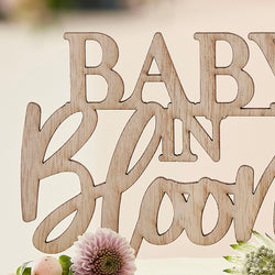 Baby in Bloom Wooden Cake Topper