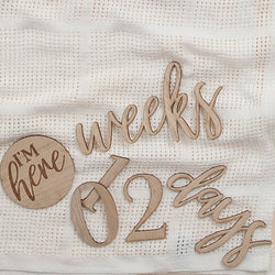 Baby in Bloom Wooden Pregnancy & Baby Milestone Signs
