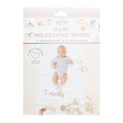Baby in Bloom Wooden Pregnancy & Baby Milestone Signs