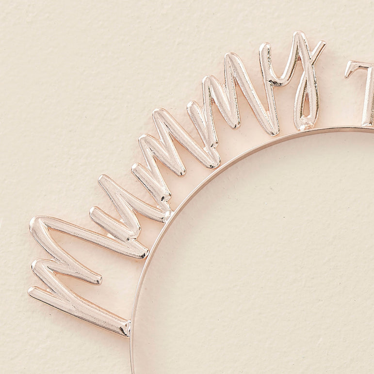 Baby in Bloom Rose Gold Metal Mummy To Be Baby Shower Headband