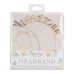 Baby in Bloom Rose Gold Metal Mummy To Be Baby Shower Headband