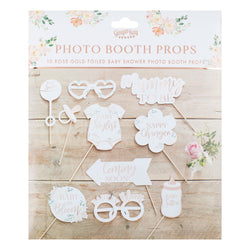 Baby in Bloom Floral Baby Shower Photo Booth Props