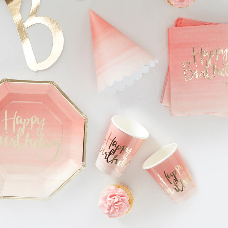Pink and Gold Ombre Party In A Box