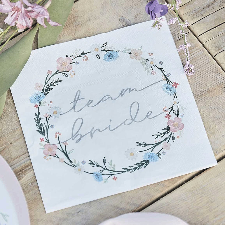 Boho Bride Lunch Napkins 16pcs