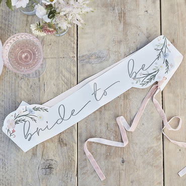 Boho Bride To Be Thin Sash