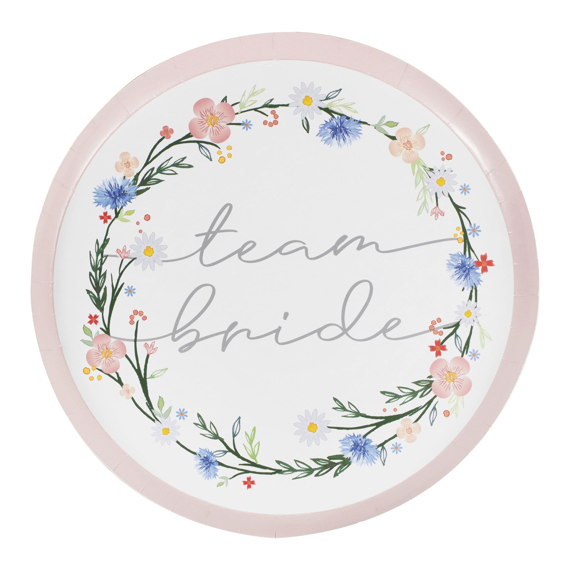 Boho Bride Paper Plates 9in, 8pcs