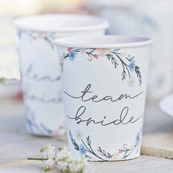 Boho Bride Paper Cups 9oz, 8pcs