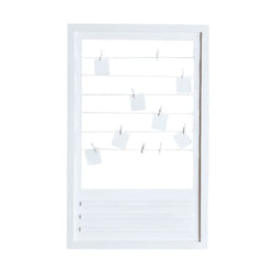 Botanical Wedding White Wooden Peg and String Book Frame with Letters Board