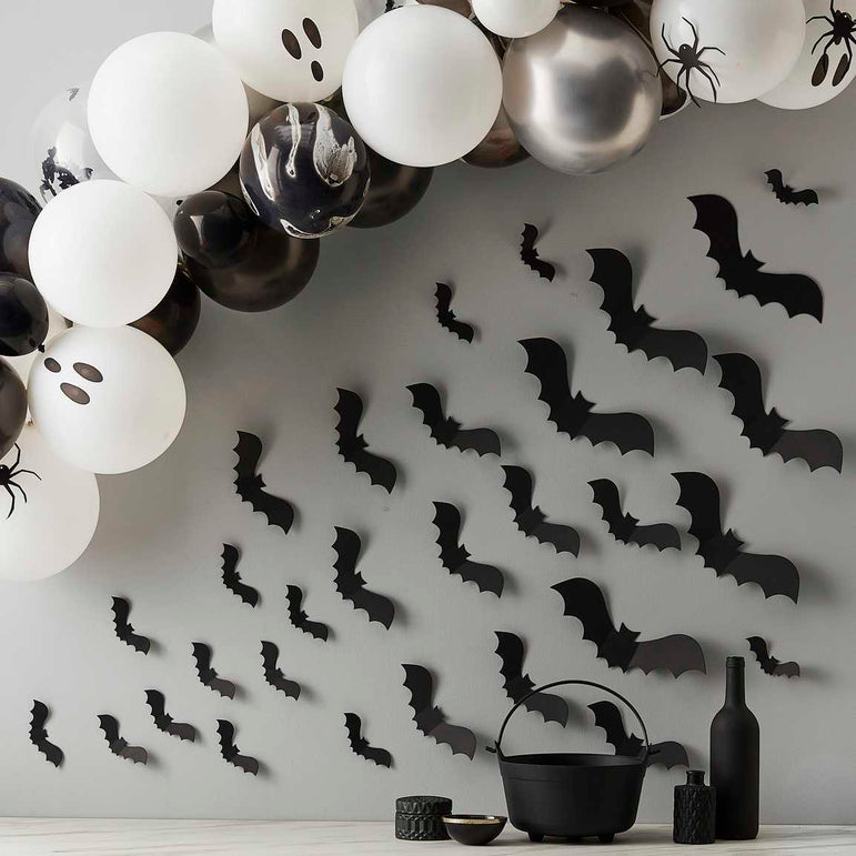 Halloween Bat Wall Decorations 30pcs