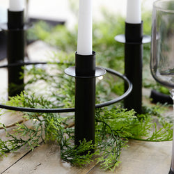Black Christmas Candle Holder Centrepiece